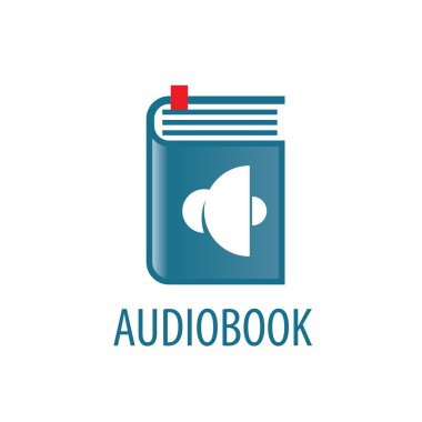 Audiobook. Vektör logo şablonu