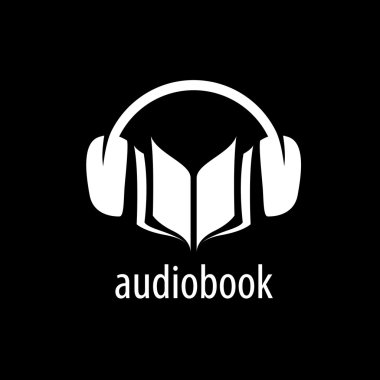 Audiobook. Vektör logo şablonu