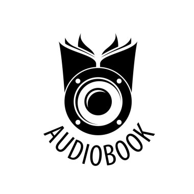 Audiobook. Vektör logo şablonu