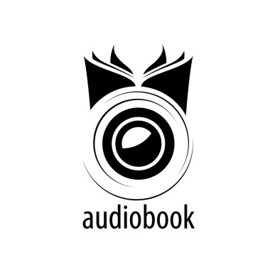 Audiobook. Vektör logo şablonu