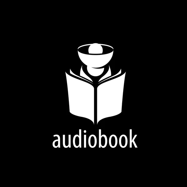 Audiolibro. Plantilla de logotipo vectorial — Vector de stock