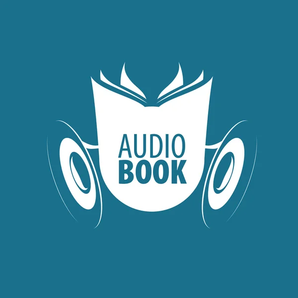 Audioboek. Vector logo sjabloon — Stockvector
