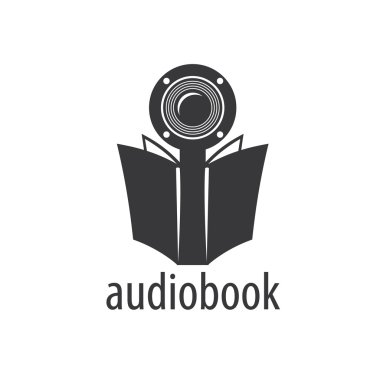 Audiobook. Vektör logo şablonu