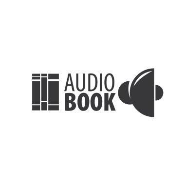 Audiobook. Vektör logo şablonu