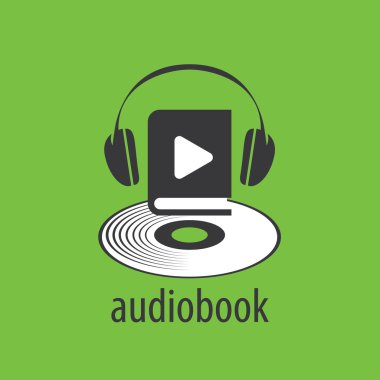 Audiobook. Vektör logo şablonu