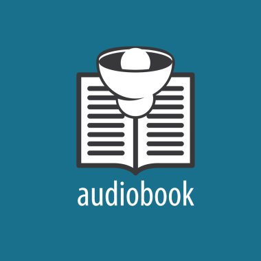 Audiobook. Vektör logo şablonu
