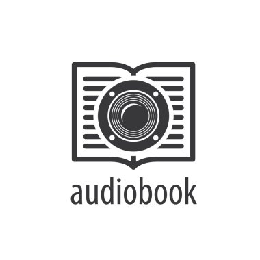 Audiobook. Vektör logo şablonu
