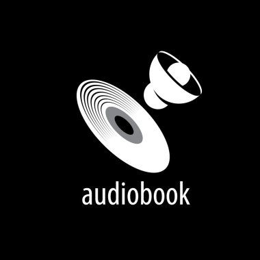 Audiobook. Vektör logo şablonu
