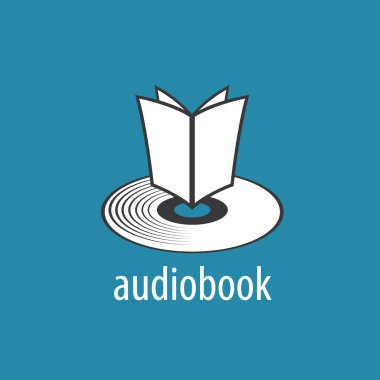 Audiobook. Vektör logo şablonu