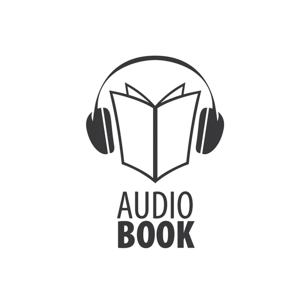 Audiolibro. Plantilla de logotipo vectorial — Vector de stock