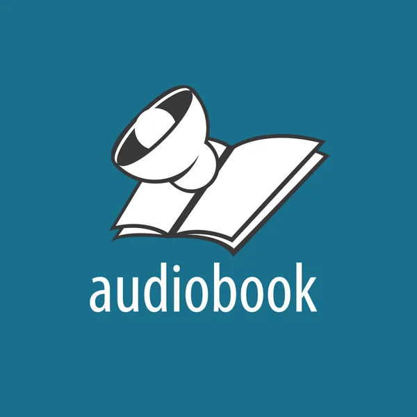 Audioboek. Vector logo sjabloon — Stockvector