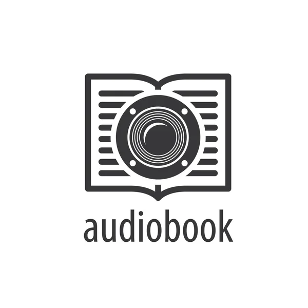 Livre audio. Modèle de logo vectoriel — Image vectorielle