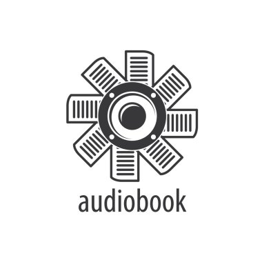 Audiobook. Vektör logo şablonu