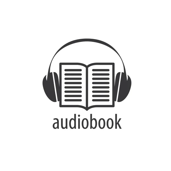 Audiolibro. Modello logo vettoriale — Vettoriale Stock