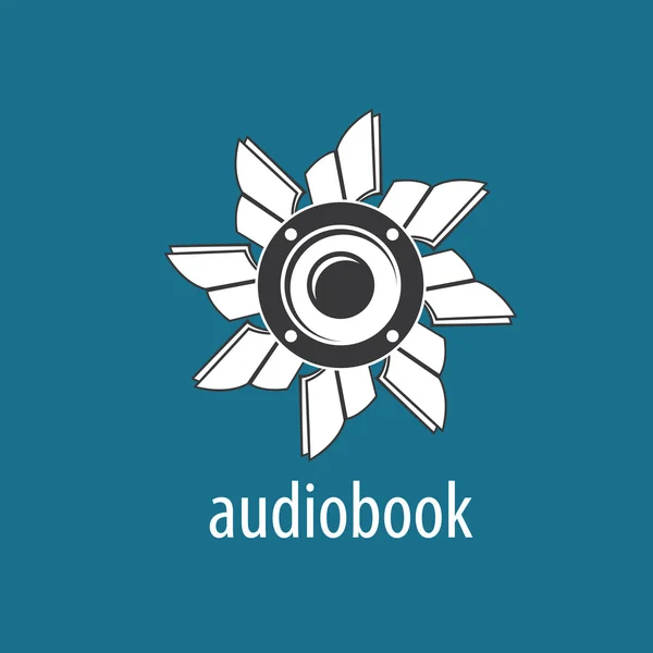 Audiolibro. Modello logo vettoriale — Vettoriale Stock