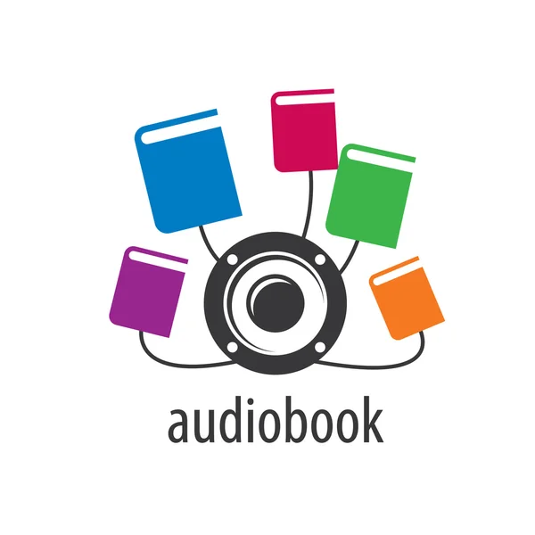 Audiobook. Vektör logo şablonu — Stok Vektör