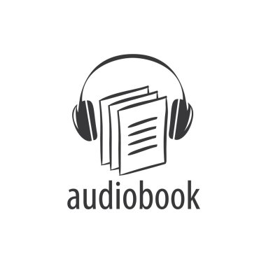 Audiobook. Vektör logo şablonu
