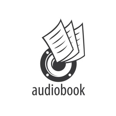 Audiobook. Vektör logo şablonu