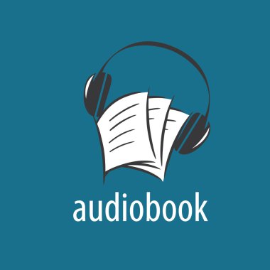 Audiobook. Vektör logo şablonu