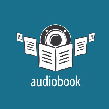 Audiobook. Vektör logo şablonu