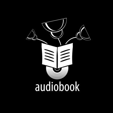 Audiobook. Vektör logo şablonu