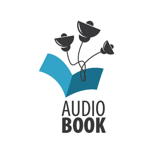 Audiolibro. Modello logo vettoriale — Vettoriale Stock