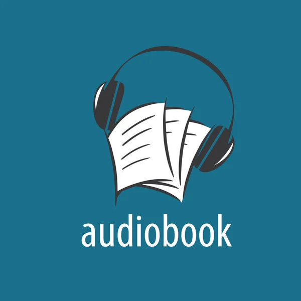 Audiolibro. Plantilla de logotipo vectorial — Vector de stock