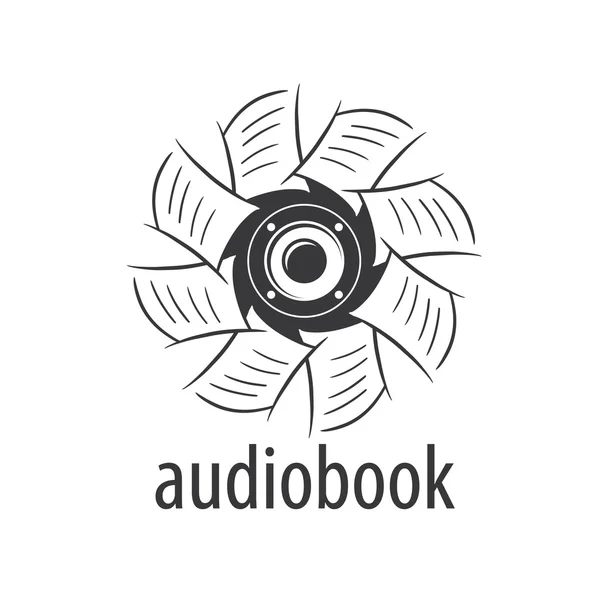 Audiolibro. Modello logo vettoriale — Vettoriale Stock