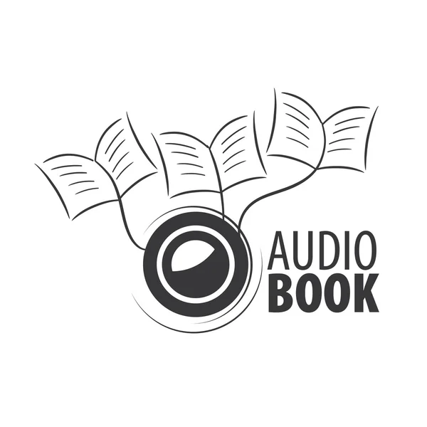 Audiolibro. Plantilla de logotipo vectorial — Archivo Imágenes Vectoriales