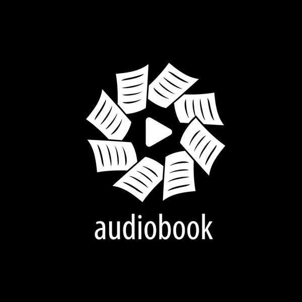 Audiobook. Vector logo template — Stock Vector