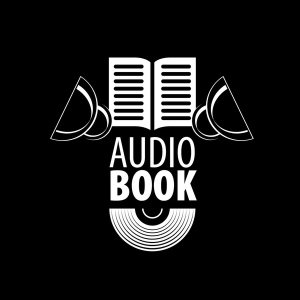 Audiolibro. Plantilla de logotipo vectorial — Vector de stock