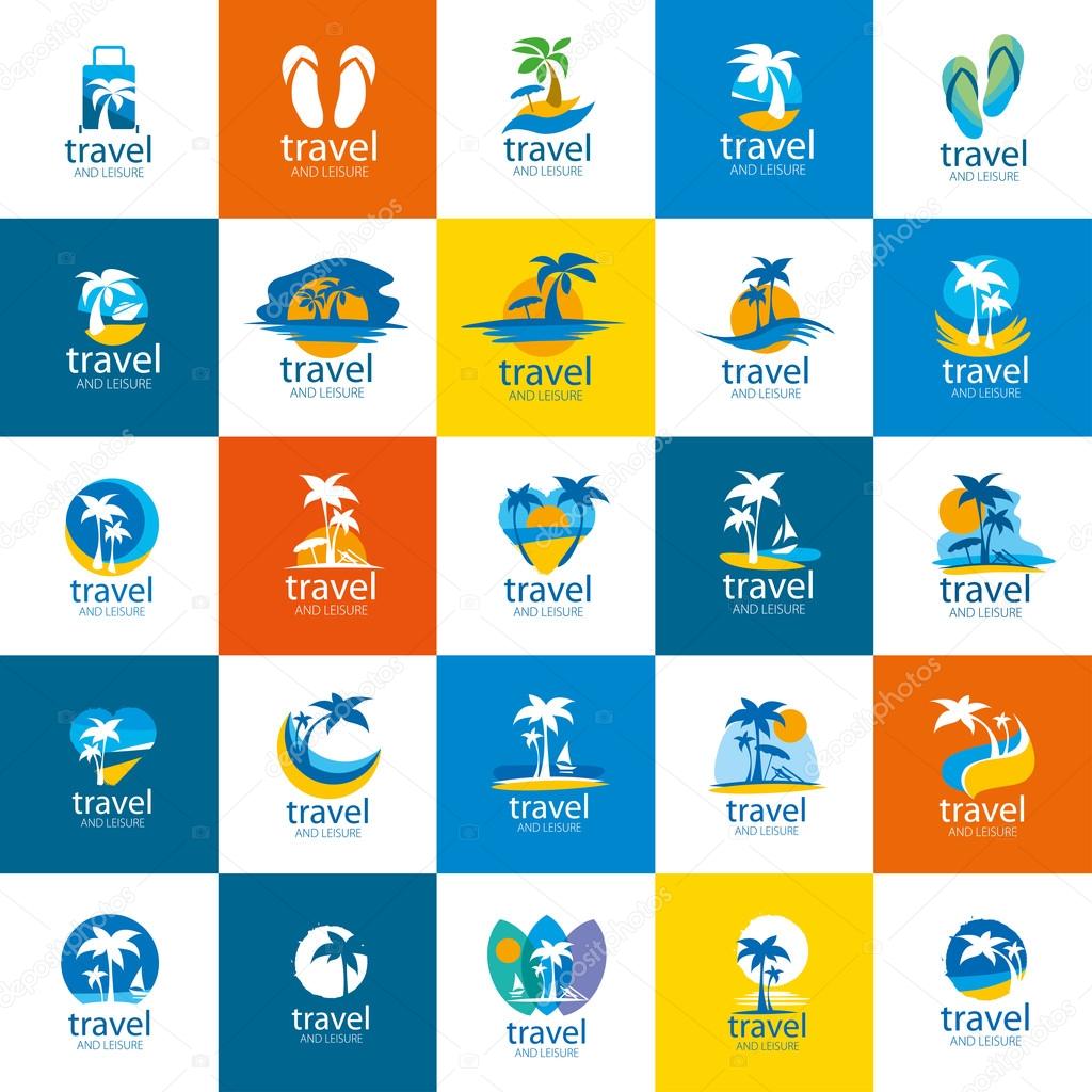 Logo template for travel and leisure. Vector illustration