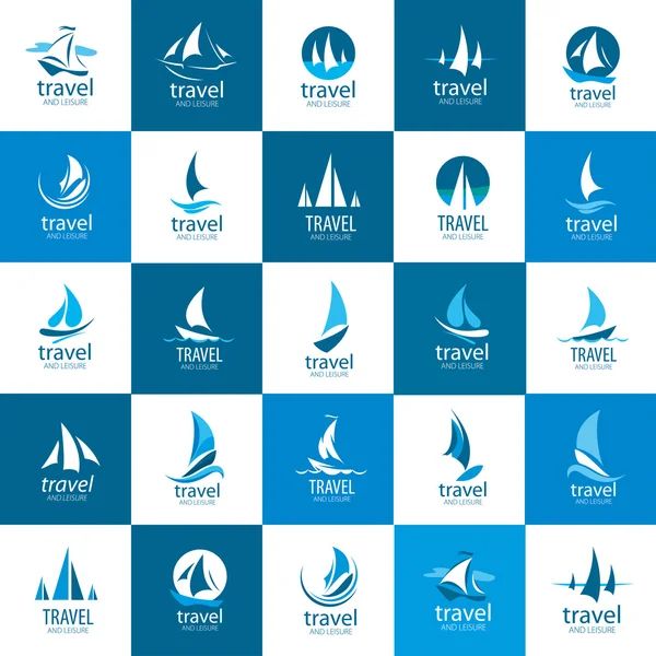ヨットのベクトルのロゴ — ストックベクタ