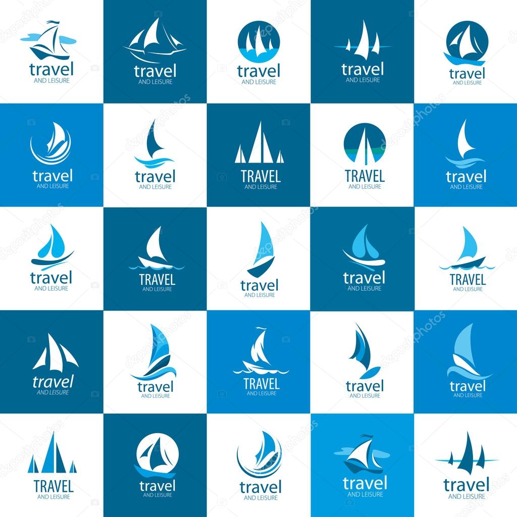 Template Vector Yacht logo. Illustration for travel and leisure
