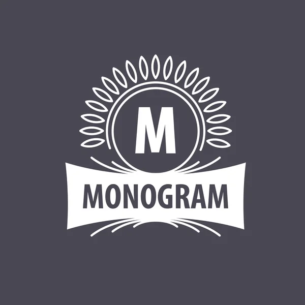 Vector monograma en el marco — Archivo Imágenes Vectoriales