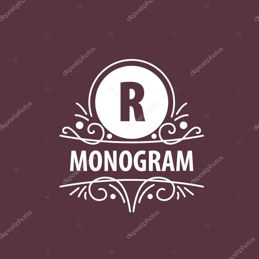Vector logo template monogram. The frame pattern.