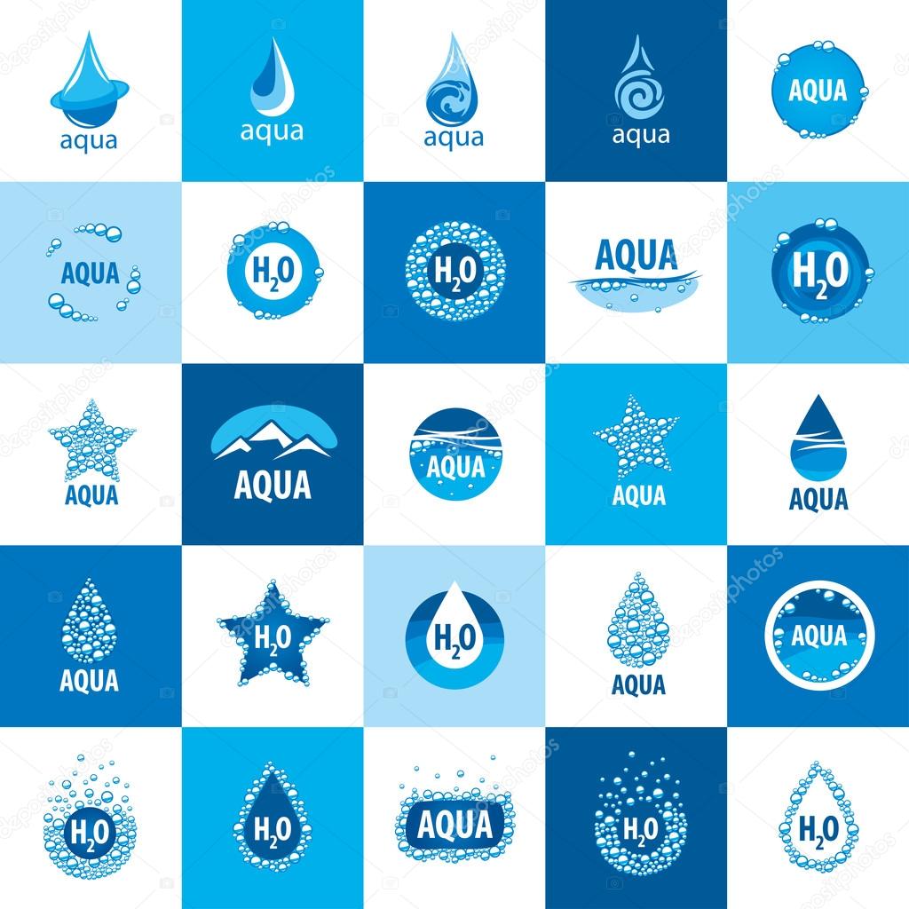 Abstract logo template for water. Vector illustration