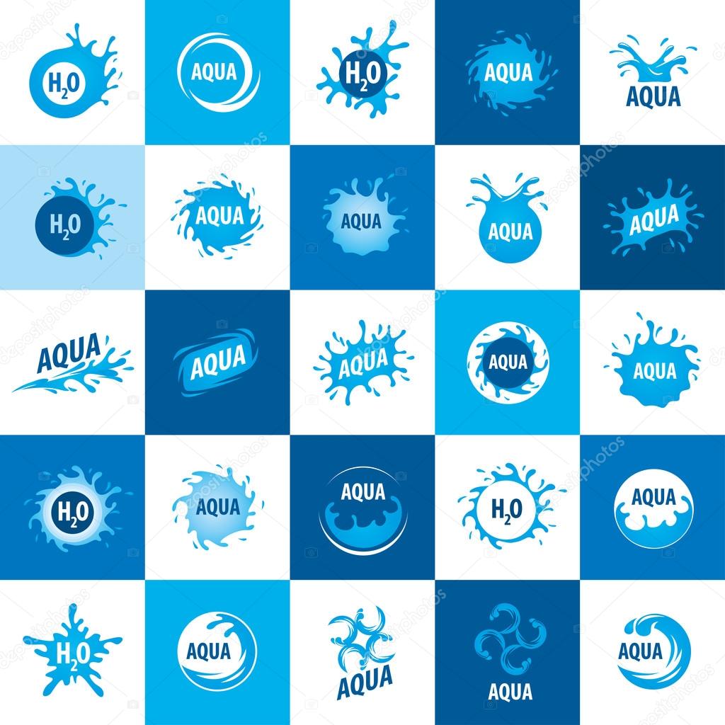 Abstract logo template for water. Vector illustration