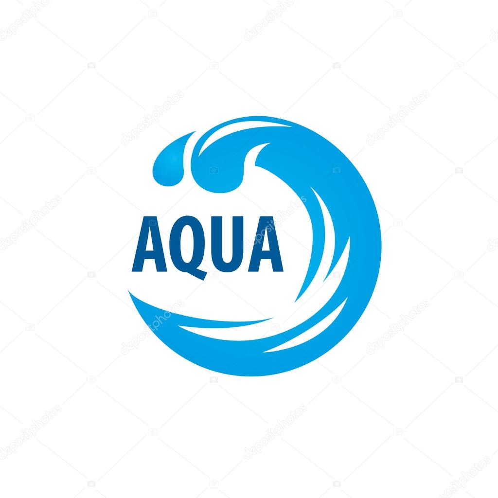 Abstract logo template for water. Vector illustration
