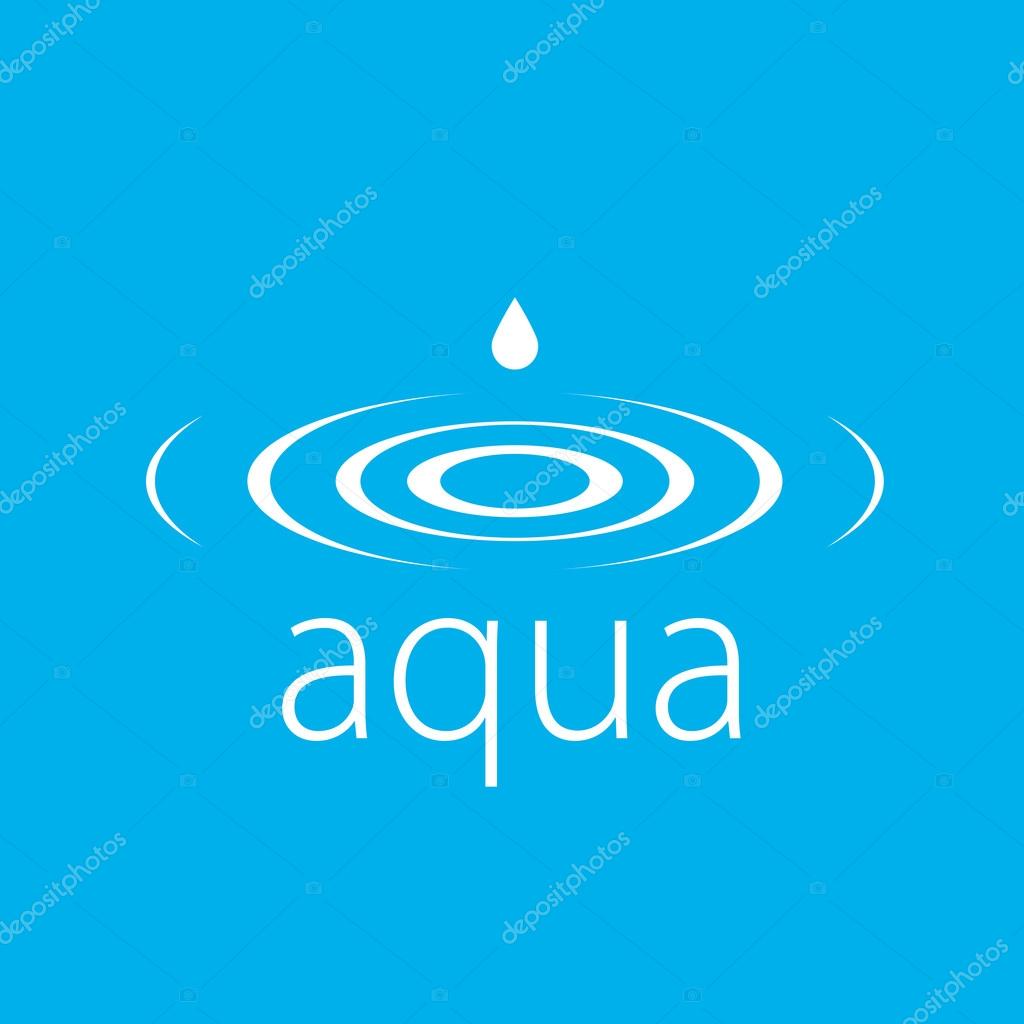 Abstract logo template for water. Vector illustration