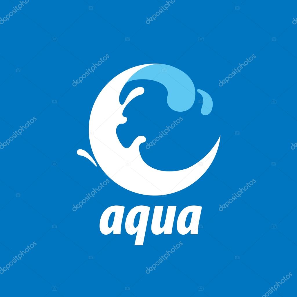 Abstract logo template for water. Vector illustration
