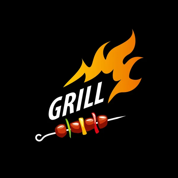 Grillfest part logotyp — Stock vektor