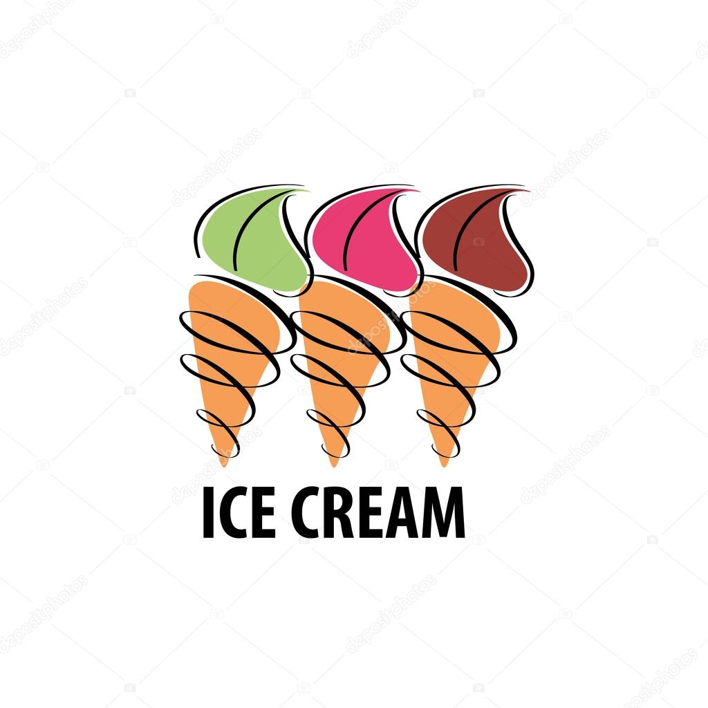 Ice cream logo design template. Vector illustration