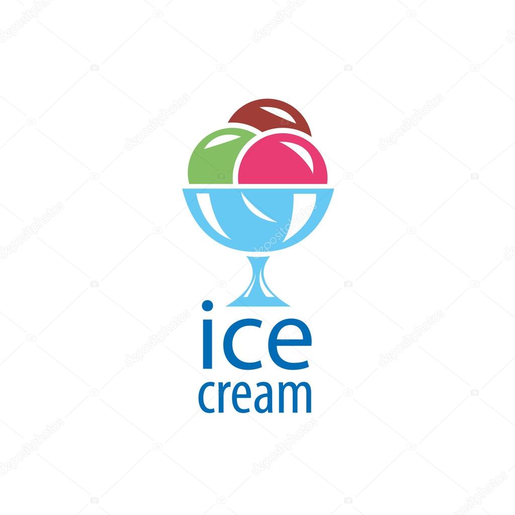 Ice cream logo design template. Vector illustration