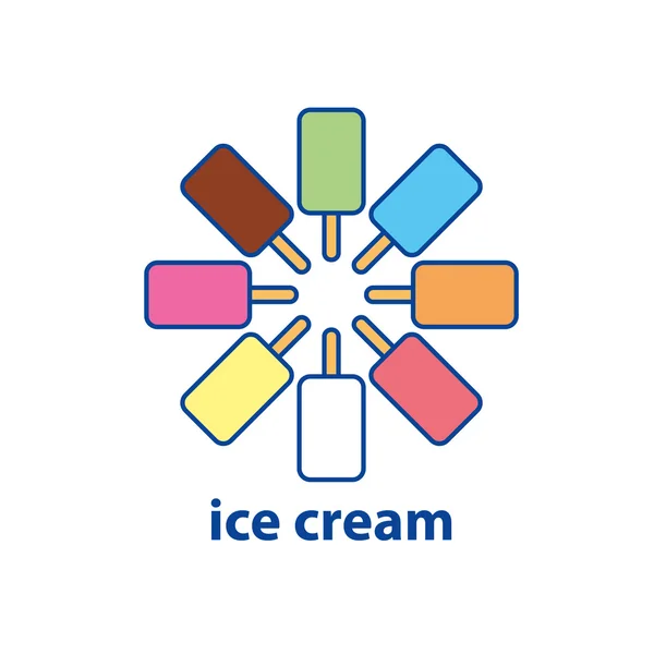 Логотип мороженого — стоковый вектор