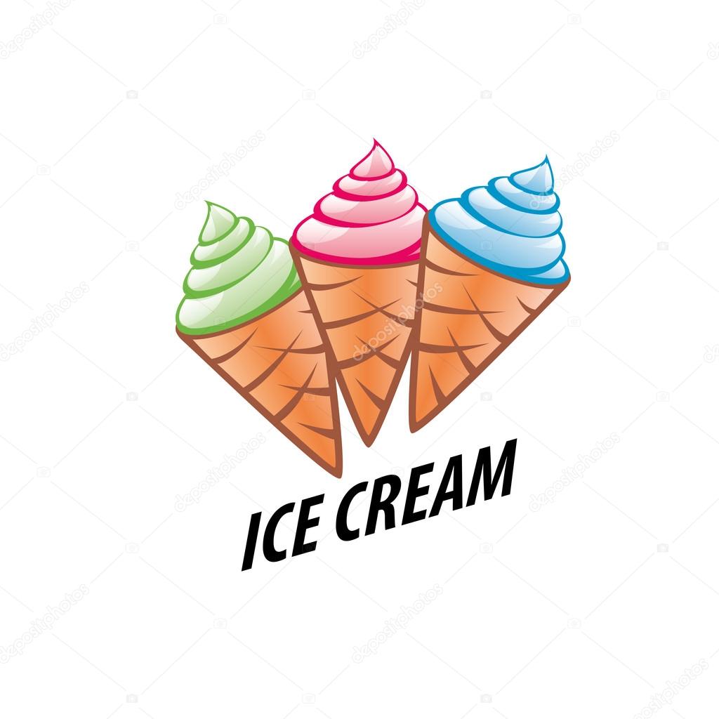 Ice cream logo design template. Vector illustration