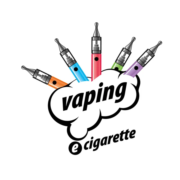Sigaretta elettronica logo vettoriale — Vettoriale Stock