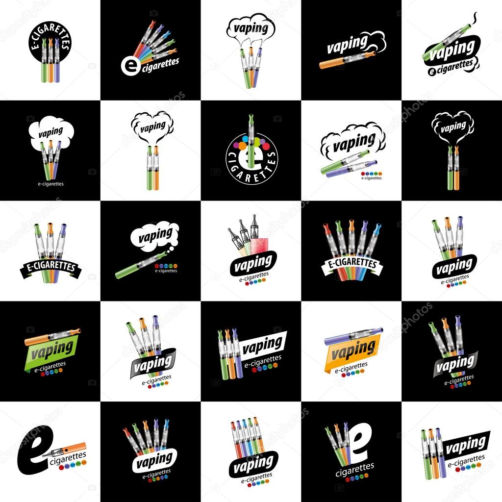 Logo design pattern of the electronic cigarette. Vector illustration