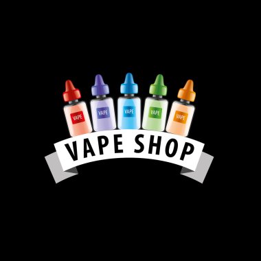 elektronik sigara dükkanı için vektör logo