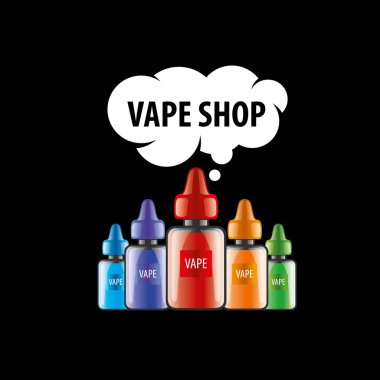 elektronik sigara dükkanı için vektör logo